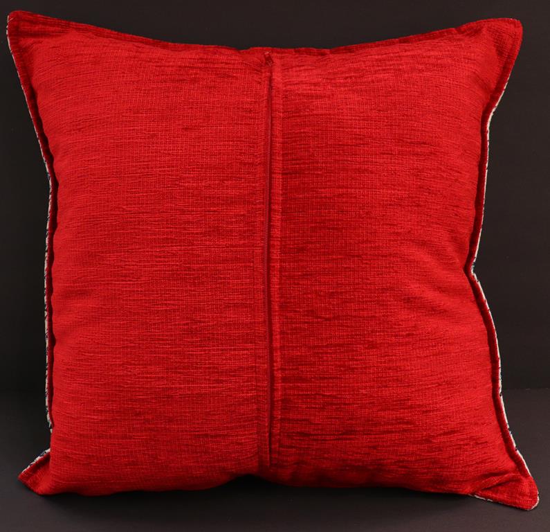 handmade Geometric Pillow Ivory Red Handmade RECTANGLE throw pillow 2X2