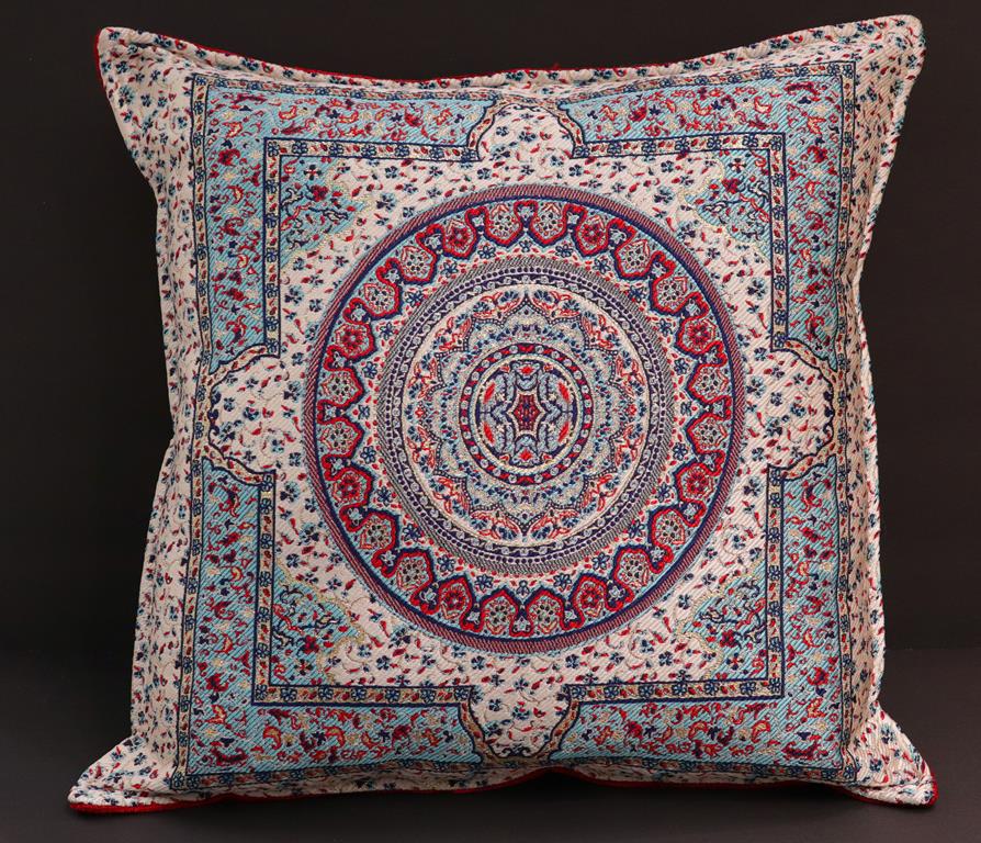 handmade Geometric Pillow Ivory Red Handmade RECTANGLE throw pillow 2X2