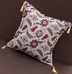 handmade Geometric Pillow Blue Red Handmade RECTANGLE throw pillow 2X2