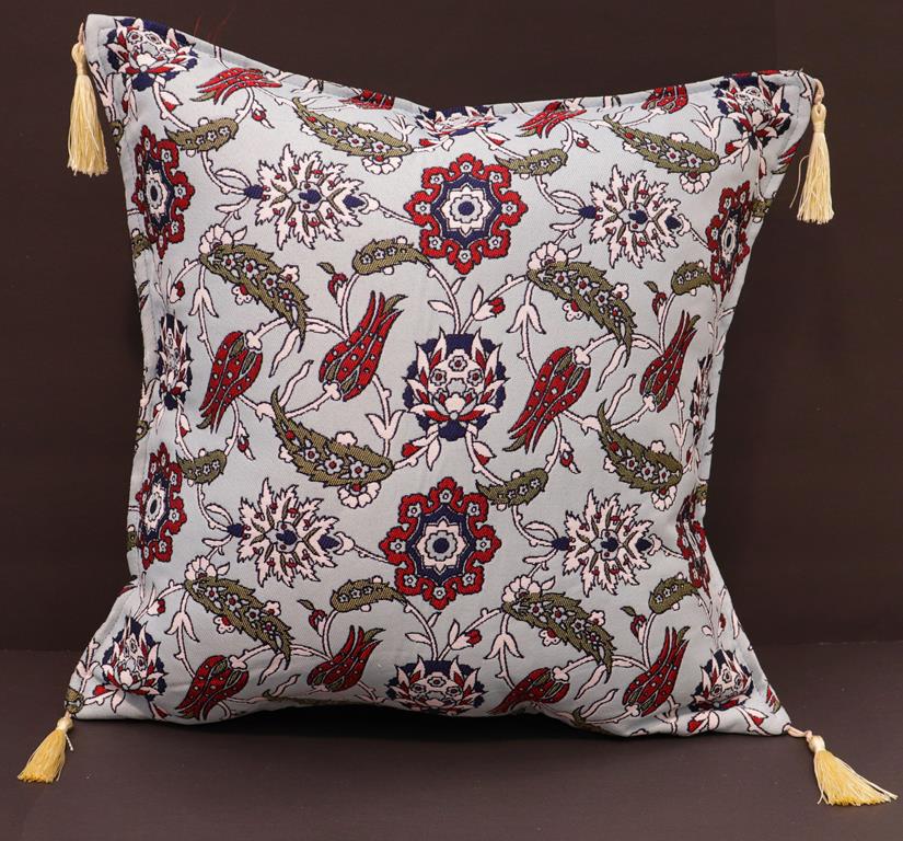 handmade Geometric Pillow Blue Red Handmade RECTANGLE throw pillow 2X2