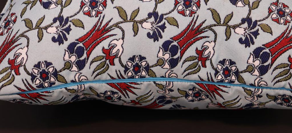 handmade Geometric Pillow Blue Red Handmade RECTANGLE throw pillow 2X2