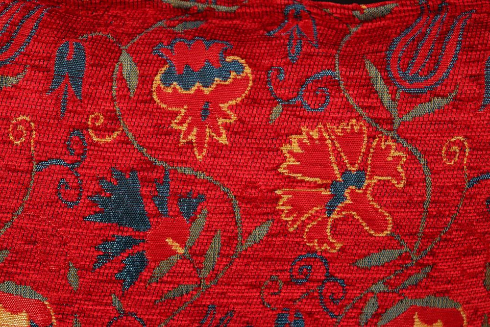 handmade Geometric Pillow Red Teal Handmade RECTANGLE throw pillow 2 x 2