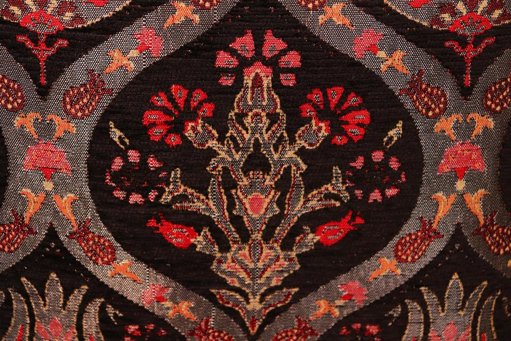 handmade Geometric Pillow Black Rust Handmade RECTANGLE throw pillow 2 x 2